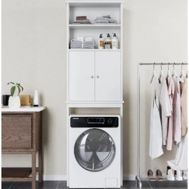 Over The Toilet Storage Cabinet, Bathroom above The Toilet Rack, Bathroom Adjustable Shelf Organizer with Open Bottom Bar