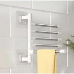 Towel Rack Bathroom Accessories Rotatable Towel Holder Space Aluminum 2/3/4/5/6/7/8 -Bar Hanging Wall Mounted Towel Hanger