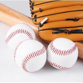 1/3pcs Handmade Baseball Nine Inch Game Training PVC Baseball Rubber Inner Soft Baseball Solid Foam Bouncy Ball Group Athletics