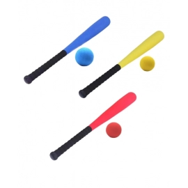 Kids Foam Baseball Bat and Ball 21 inch Lightweight Safe Toy EVA Softball Bat Tball Bat for Indoor Outdoor Learning Game Playing
